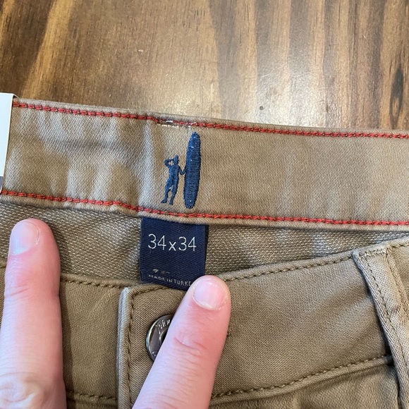 NWT Johnnie-O Men’s Terry Khaki Pants 34x34 - Picture 4 of 6